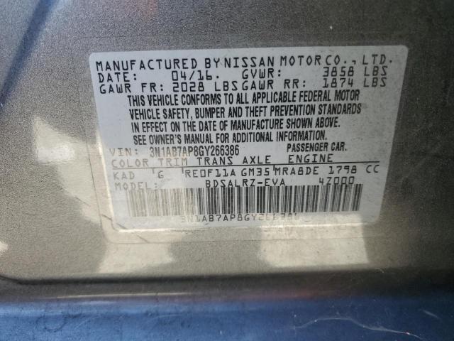 Photo 11 VIN: 3N1AB7AP8GY266386 - NISSAN SENTRA 