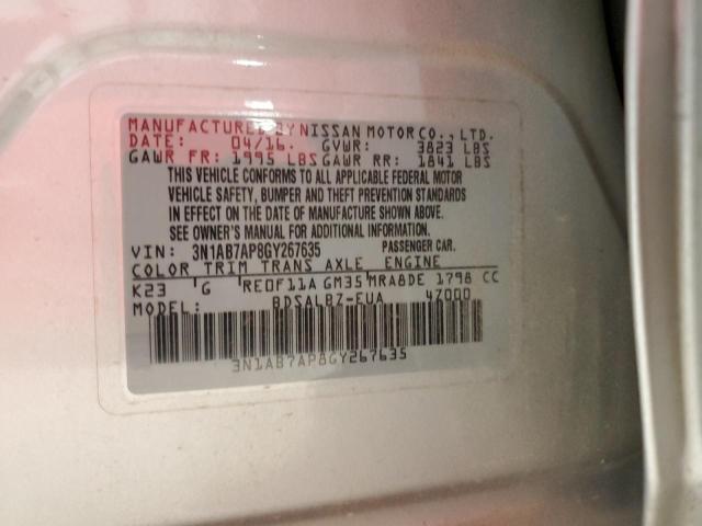 Photo 12 VIN: 3N1AB7AP8GY267635 - NISSAN SENTRA 