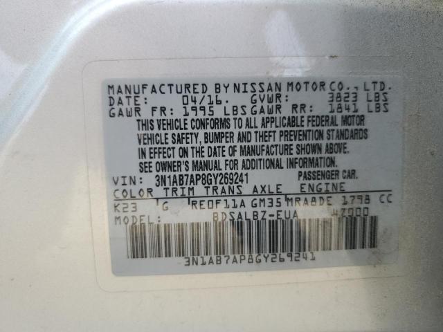 Photo 9 VIN: 3N1AB7AP8GY269241 - NISSAN SENTRA S 