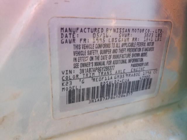 Photo 12 VIN: 3N1AB7AP8GY286377 - NISSAN SENTRA 