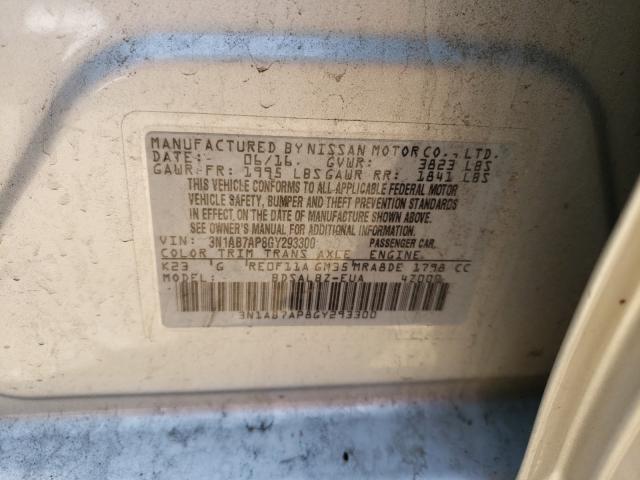 Photo 9 VIN: 3N1AB7AP8GY293300 - NISSAN SENTRA S 