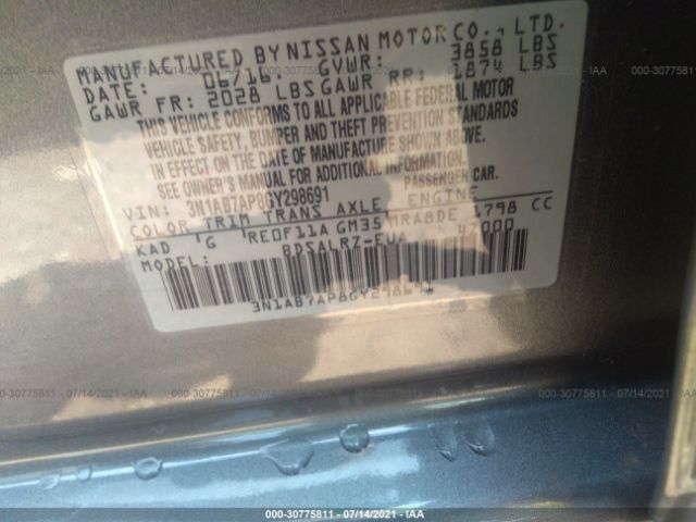 Photo 8 VIN: 3N1AB7AP8GY298691 - NISSAN SENTRA 