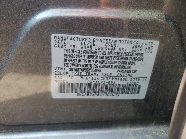 Photo 9 VIN: 3N1AB7AP8GY304635 - NISSAN SENTRA 