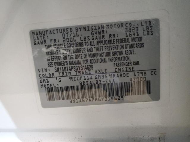 Photo 12 VIN: 3N1AB7AP8GY314629 - NISSAN SENTRA S 