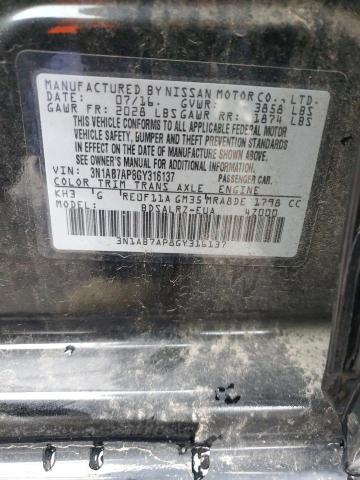 Photo 12 VIN: 3N1AB7AP8GY316137 - NISSAN SENTRA 