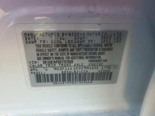 Photo 11 VIN: 3N1AB7AP8GY323668 - NISSAN SENTRA 