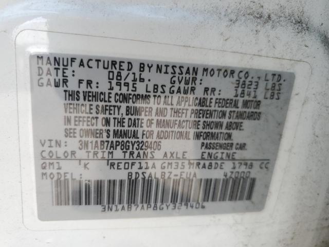 Photo 12 VIN: 3N1AB7AP8GY329406 - NISSAN SENTRA S 