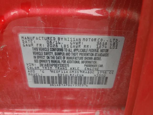 Photo 12 VIN: 3N1AB7AP8GY330376 - NISSAN SENTRA S 