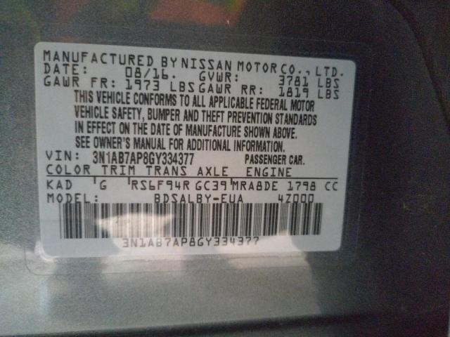 Photo 11 VIN: 3N1AB7AP8GY334377 - NISSAN SENTRA 4D 