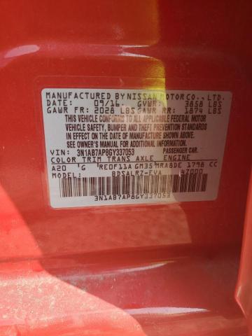 Photo 12 VIN: 3N1AB7AP8GY337053 - NISSAN SENTRA 