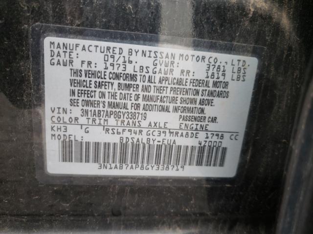 Photo 9 VIN: 3N1AB7AP8GY338719 - NISSAN SENTRA S 