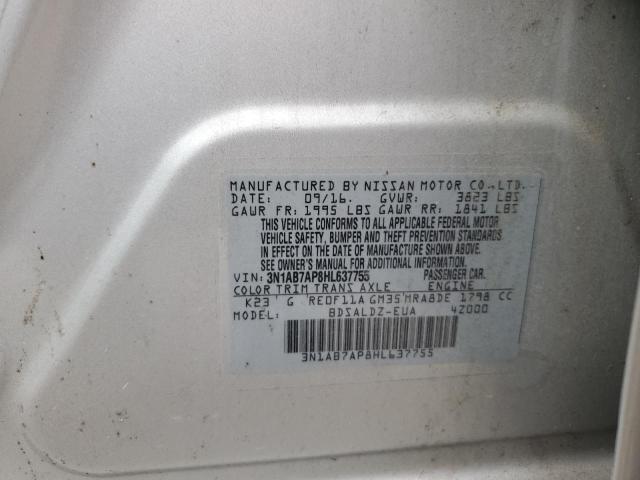 Photo 11 VIN: 3N1AB7AP8HL637755 - NISSAN SENTRA S 