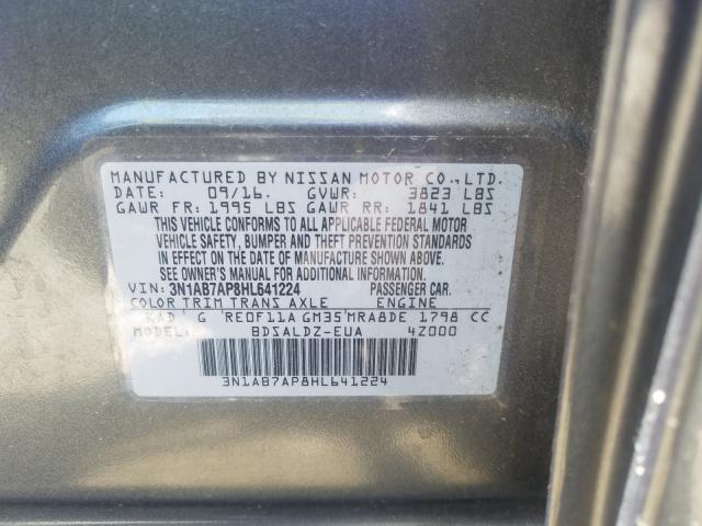 Photo 9 VIN: 3N1AB7AP8HL641224 - NISSAN SENTRA S 