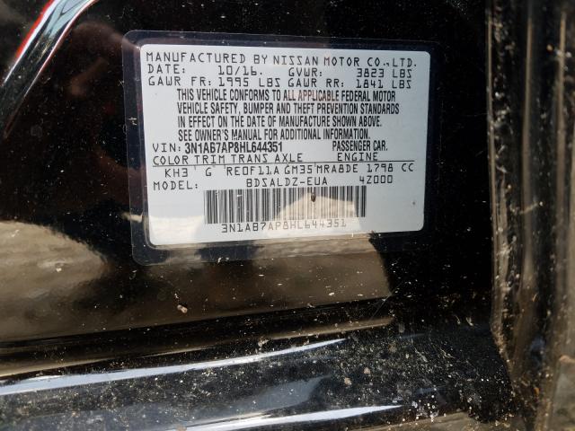 Photo 9 VIN: 3N1AB7AP8HL644351 - NISSAN SENTRA S 