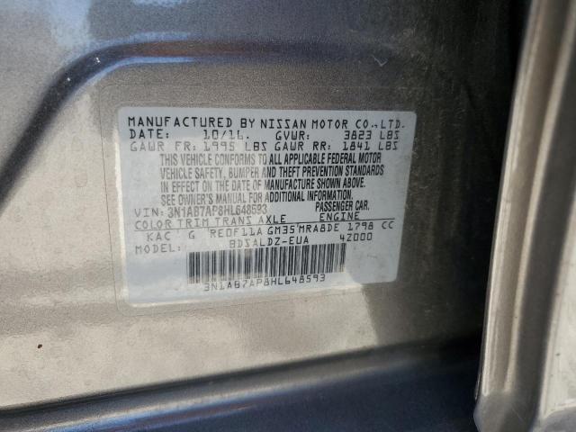 Photo 9 VIN: 3N1AB7AP8HL648593 - NISSAN SENTRA S 