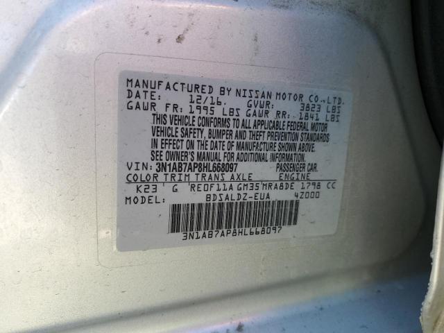 Photo 11 VIN: 3N1AB7AP8HL668097 - NISSAN SENTRA S 