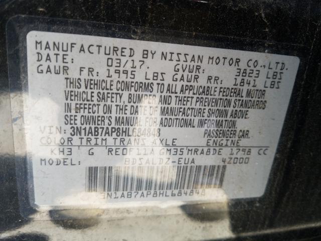 Photo 9 VIN: 3N1AB7AP8HL684848 - NISSAN SENTRA S 