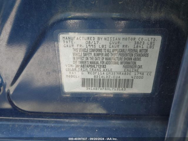 Photo 8 VIN: 3N1AB7AP8HL713183 - NISSAN SENTRA 