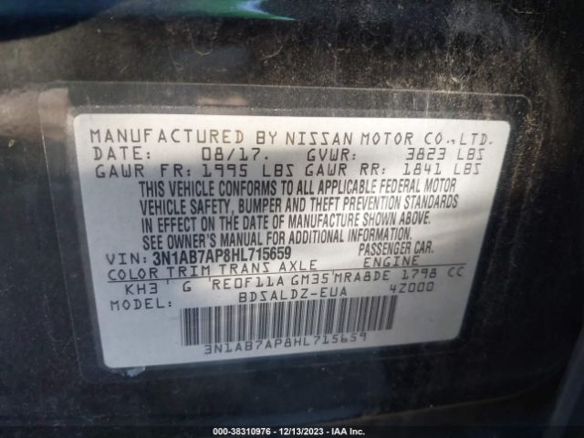 Photo 8 VIN: 3N1AB7AP8HL715659 - NISSAN SENTRA 