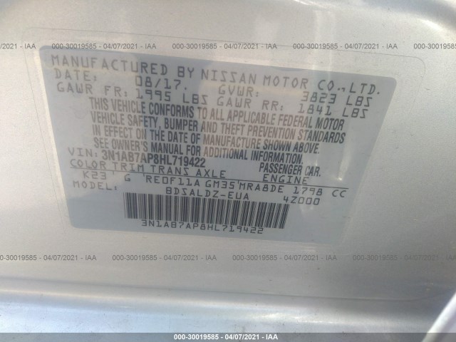 Photo 8 VIN: 3N1AB7AP8HL719422 - NISSAN SENTRA 