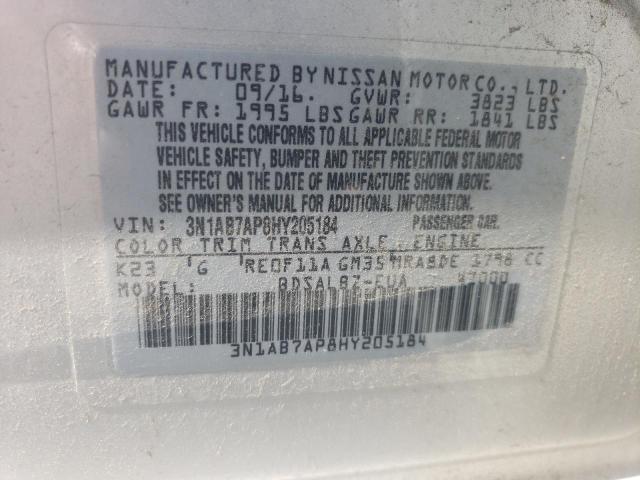 Photo 12 VIN: 3N1AB7AP8HY205184 - NISSAN SENTRA S 