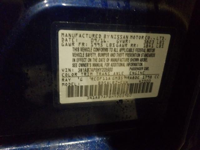 Photo 9 VIN: 3N1AB7AP8HY205900 - NISSAN SENTRA S 