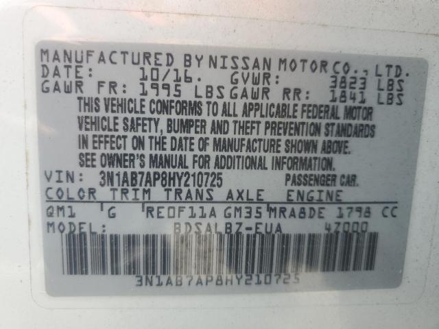 Photo 11 VIN: 3N1AB7AP8HY210725 - NISSAN SENTRA 