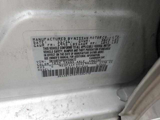 Photo 11 VIN: 3N1AB7AP8HY226472 - NISSAN SENTRA S 