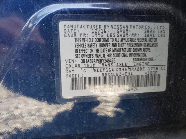 Photo 9 VIN: 3N1AB7AP8HY245426 - NISSAN SENTRA S 