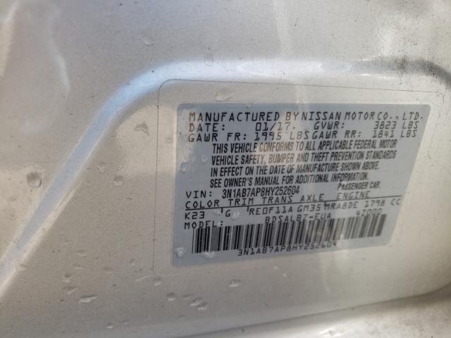 Photo 9 VIN: 3N1AB7AP8HY252604 - NISSAN SENTRA S 