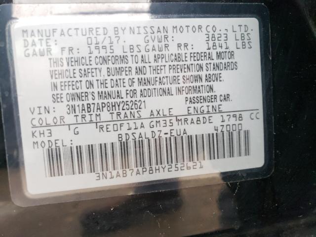 Photo 9 VIN: 3N1AB7AP8HY252621 - NISSAN SENTRA S 