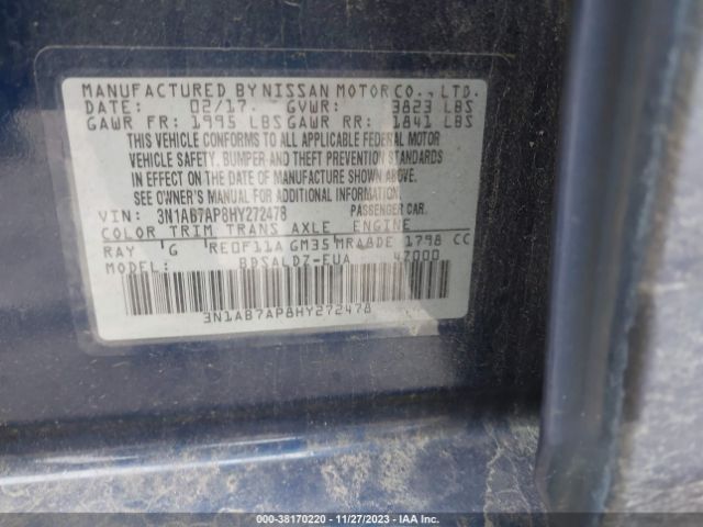 Photo 8 VIN: 3N1AB7AP8HY272478 - NISSAN SENTRA 