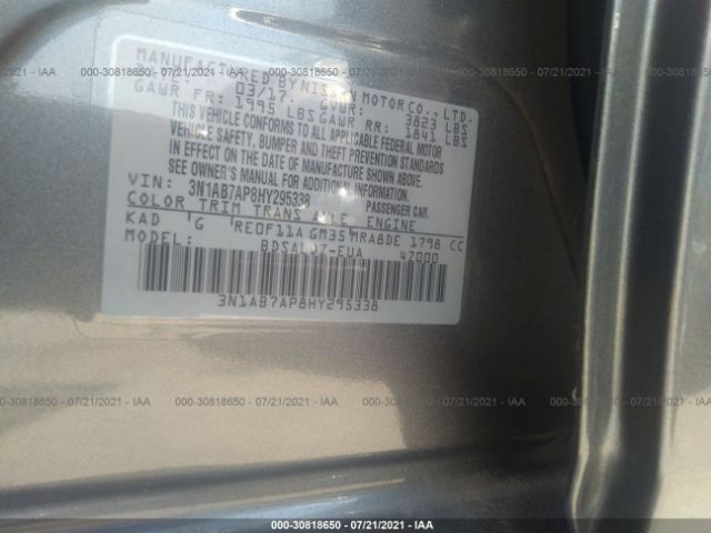 Photo 8 VIN: 3N1AB7AP8HY295338 - NISSAN SENTRA 