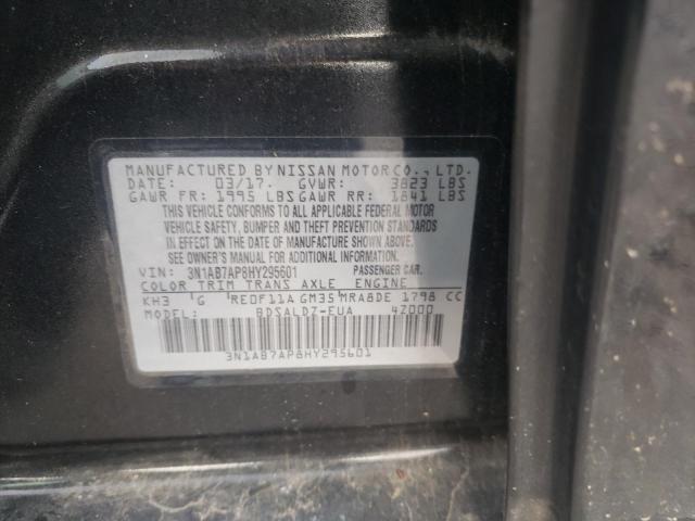 Photo 9 VIN: 3N1AB7AP8HY295601 - NISSAN SENTRA S 