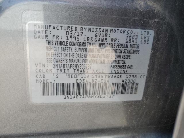 Photo 9 VIN: 3N1AB7AP8HY305737 - NISSAN SENTRA S 