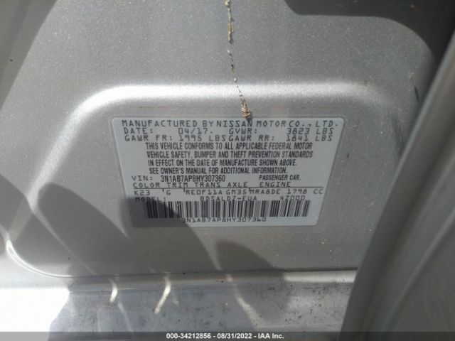 Photo 8 VIN: 3N1AB7AP8HY307360 - NISSAN SENTRA 