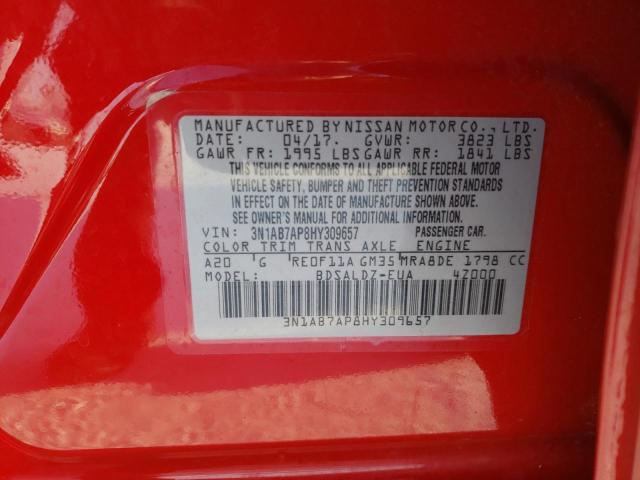 Photo 12 VIN: 3N1AB7AP8HY309657 - NISSAN SENTRA 