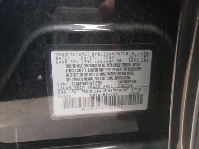 Photo 9 VIN: 3N1AB7AP8HY315751 - NISSAN SENTRA S 