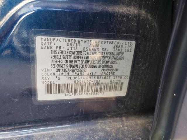 Photo 11 VIN: 3N1AB7AP8HY335093 - NISSAN SENTRA S 