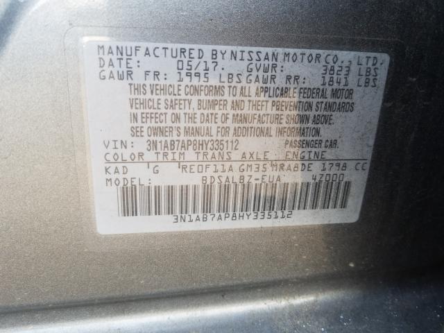 Photo 9 VIN: 3N1AB7AP8HY335112 - NISSAN SENTRA 