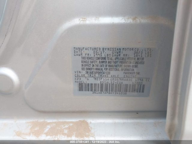 Photo 8 VIN: 3N1AB7AP8HY341038 - NISSAN SENTRA 