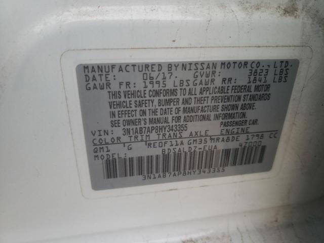 Photo 12 VIN: 3N1AB7AP8HY343355 - NISSAN SENTRA 