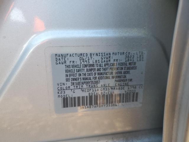 Photo 11 VIN: 3N1AB7AP8HY353867 - NISSAN SENTRA S 