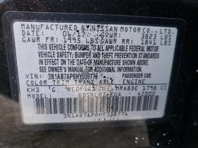 Photo 9 VIN: 3N1AB7AP8HY358776 - NISSAN SENTRA S 