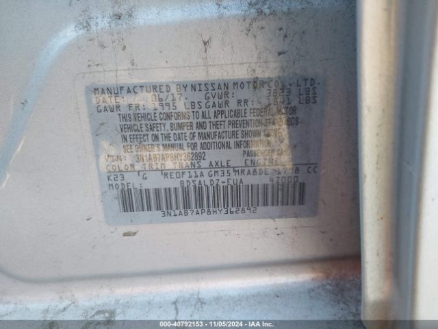 Photo 8 VIN: 3N1AB7AP8HY362892 - NISSAN SENTRA 