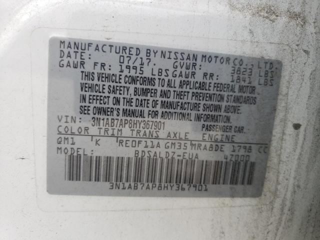 Photo 11 VIN: 3N1AB7AP8HY367901 - NISSAN SENTRA 