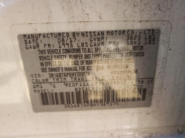 Photo 9 VIN: 3N1AB7AP8HY389574 - NISSAN SENTRA S 