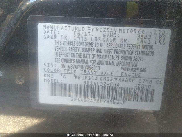 Photo 8 VIN: 3N1AB7AP8HY396010 - NISSAN SENTRA 