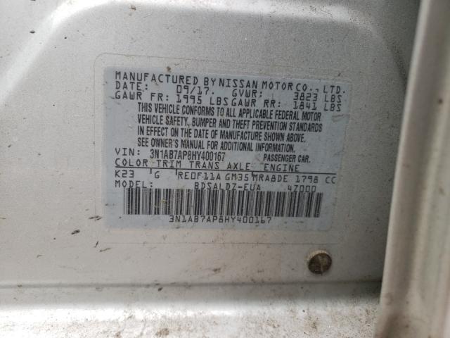 Photo 9 VIN: 3N1AB7AP8HY400167 - NISSAN SENTRA S 