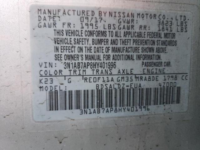 Photo 12 VIN: 3N1AB7AP8HY401996 - NISSAN SENTRA 